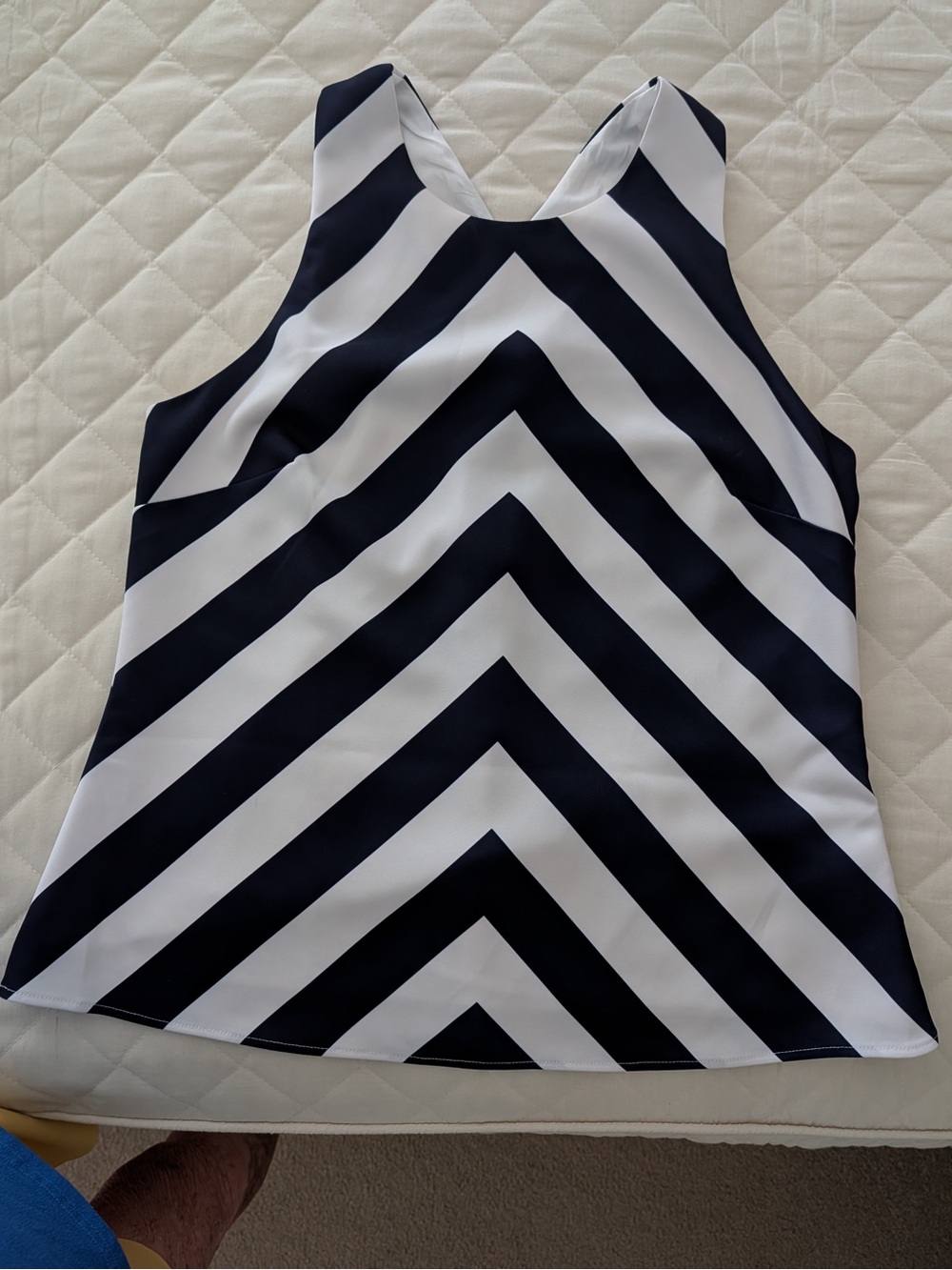 Sail to Sable Black and White Chevron Tank